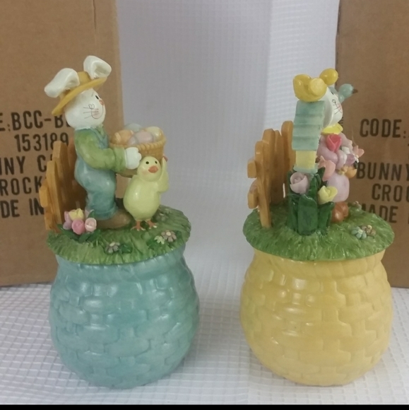 Easter Bunny Candle Crock - Yellow - Picture 2 of 7